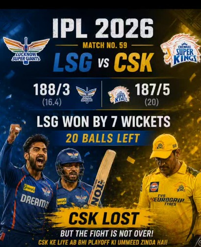 Lucknow thriller: IPL 2026 match summary between LSG and CSK